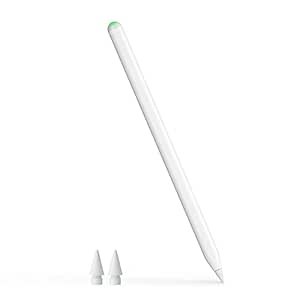 Crayon de charge sans fil Kingone (2e génération) pour iPad avec sensible magnétique et inclinable, rejet de paume, compatible avec Apple iPad Pro 11 pouces 1/2/3/4, iPad Pro 12,9 pouces 3/4/5/6, iPad Air 4/5, Mini6