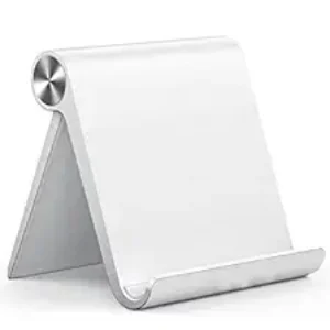 Striff Uph2W Tablet multi angle / support mobile. Holder pour iPhone, Android, Samsung, OnePlus, Xiaomi. Support portable et pliable. Perfect pour le lit, le bureau, la maison, le cadeau et le bureau (blanc)