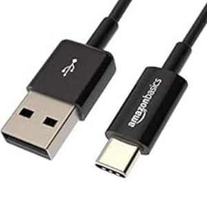 Amazon Basics USB Type-C vers USB-A 2.0 Câble de charge rapide masculin pour ordinateur portable – 3 pieds (0,9 mètre), noir