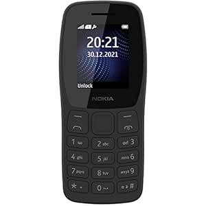 NOKIA 105 SIM unique, téléphone mobile à clavier avec radio FM sans fil | Charbon de bois