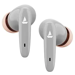 Airdopes de bateaux 181 Écouteurs sans fil réels intra-auriculaires avec Tech enx, mode bête (faible latence jusqu’à 60 ms) pour le jeu, avec micro, charge ASAP, 20H de jeu, Bluetooth V5.2, IPX4 & IWP (Cool Gray)