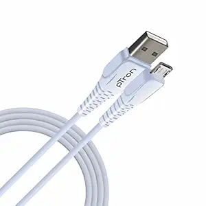 PTRON SOLERO M241 2.4A Micro USB Data & Charging Cable, fabriqué en Inde, synchronisation de données de 480 Mbps, câble USB de 1 mètres durable pour les appareils Micro USB (blanc)
