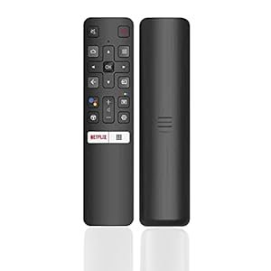 7seven® TCL Remote Control Smart TV RC802V Remote Compatible pour TCL TV Remote Original 55EP680 40A325 49S6500 55P8S 55P8 50P8 65P8 40S6500 43S6500FS 49S6800FS 49S6800 49S6510FS (Sans fonction vocale / Assistant Google et Assistant non BLUETOOT))