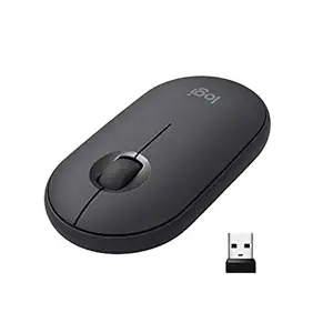 Logitech Pebble M350 Wireless Mouse avec Bluetooth ou USB – souris d’ordinateur mince silencieuse avec un clic silencieux pour l’ordinateur portable, le carnet, PC et Mac – Graphite