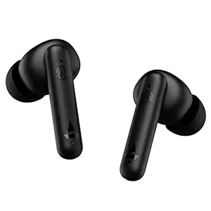 Airdopes de bateau 141 Bluetooth vraiment sans fil dans les écouteurs avec micro, 42h temps de jeu, mode bête (faible latence jusqu’à 80 ms) pour le jeu, ENX Tech, charge ASAP, IWP, résistance à l’eau IPX4 (Bold Black)