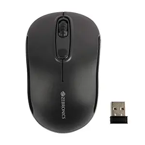 Zebronics Zeb-Dash plus souris sans fil de haute précision de 2,4 GHz avec jusqu’à 1600 dpi, mode d’économie d’alimentation, récepteur nano et utilisation de la fiche et de la lecture – USB