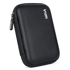 Gizga Essentials Hard Drive Case Shell, 6,35 cm / 2,5 pouces, sac d’organisateur de stockage portable pour écouteur USB Cable Power Charger Mobile Gadget Disque dur, matériau de résistance à l’eau, noir