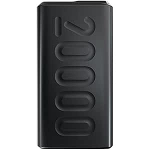Ambrane 20000mAh Power Bank avec charge rapide de 20 W, sortie triple, livraison de puissance, entrée de type C, fabriqué en Inde, protection multicouche, câble Li-polymère + type C (stylo-20k, noir)
