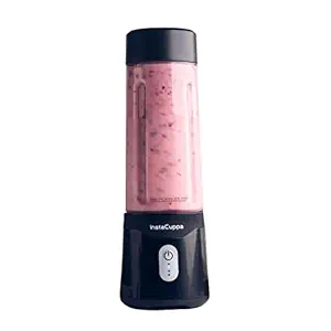 Blender portable Instacuppa pour smoothie, shakes de lait, glace écrasante et jus, machine à mélangeur personnel rechargeable USB pour cuisine avec batterie rechargeable de 4000 mAh, moteur de 230 watt, 500 ml