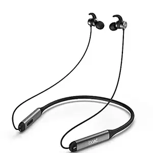 Boat Rockerz 330 Bluetooth In-Ear Bound Band avec jusqu’à 30 heures de jeu, charge ASAP, Sound Signature, double jumelage et IPX5 avec micro (noir actif)