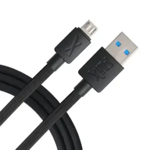 Câble Flix Micro USB pour smartphone (noir)