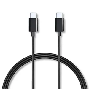 CROMA 3A Charge rapide 1M Type-C à tous les téléphones de type C Sync et câble de charge, fabriqués en Inde, taux de transfert de données de 480 Mbps, durabilité testée avec plus de 8000 coudes (garantie de 12 mois) – CRCMA0106STC10, noir