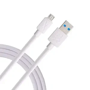Flix (Beetel USB vers Micro USB PVC Data Sync & 2A Câble de charge rapide, fabriqué en Inde, Synchronisation des données de 480 Mbps, câble solide, câble USB de 1 mètre de long pour les appareils Micro USB (blanc) (XCD-M11)