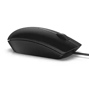 Dell MS116 1000dpi souris optique câblée USB, suivi des LED, roulement de défilement, prise et jeu.