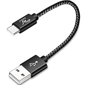 Câble de type C de Wayona C Câble de banque d’alimentation à charge rapide en nylon tressé USB C QC 3.0 Charge rapide pour Samsung Galaxy S10E / S10 + / S10 / S9 / S9 + / Note 9 / S8 / Note 8, LG G7 G5 G6, Moto G6 G7 (0,25m, noir)