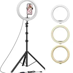Tygot 10 pouces Big Bing Ring Light for Camera, Téléphone Tiktok YouTube Video Shoting and Makeup, 10 « pouce Light avec 7 pieds de long et un stand de trépied léger