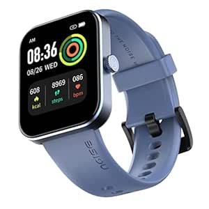 Noise Colorfit Pulse Grand Smart Watch avec 1,69 « (4.29 cm) Affichage HD, 60 modes sportifs, 150 visages de montre, charge rapide, spo2, stress, sommeil, surveillance de la fréquence cardiaque et IP68 imperméable (bleu électrique)