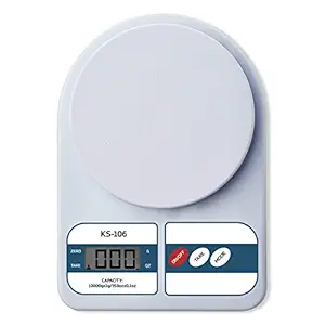 Échelle de pesée numérique électronique portable de la cuisine BeatxP Scale de numérique électronique | Machine de poids avec écran LCD d’éclairage arrière | Blanc | 10 kg | Garantie de 2 ans |