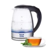 Kent 16052 Meulette en verre électrique élégant 1,8L 2000 W | Éclairage LED bleu | Corps en verre borosilicate | Protection de séchage à l’écoute | Utilisé comme chaudière | Lait | Thé | Eau et soupe | Garantie d’un an