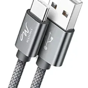 WAYONA USB TYPE C CORDE DU CANDEMENT DE CABLE FAST CHARGE 3A QC 3.0 Câble de données Compatible avec Samsung Galaxy S10E S10 S9 S8 S20 Plus, Note 10 9 8, M51 A40 A50 A70, Moto G7 G8 (1M, gris)