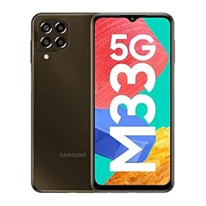 Samsung Galaxy M33 5G (émeraude Brown, 6 Go, 128 Go de stockage) | Batterie de 6000mAh | Jusqu’à 12 Go de RAM avec RAM Plus | Adaptateur de voyage à acheter séparément