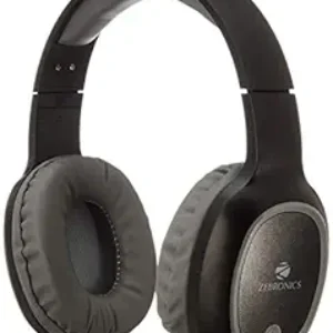 Zebronics Zeb-Thunder Bluetooth Wireless Over Ear Headphone FM, MSD, 9 heures de lecture avec micro (noir)
