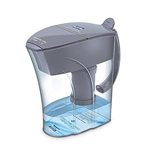 Kent 11054 Pichet de filtre à eau alcaline 3,5 L | Eau sans produits chimiques avec des pH équilibrés 8,0 à 9,5 | Résout problème d’acidité | Équipé de carbone et de filtre à sédiments – gris