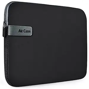 Aircase Protective Ordintier Sac Sac à manches s’adapte jusqu’à 13,3 « ordinateur portable / MacBook, rides sans rides, rembourrées et étanches de couverture de boîtier en néoprène, pour hommes et femmes, noir – 6 mois de garantie