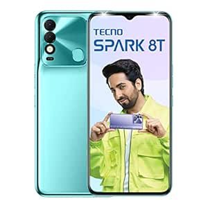 Tecno Spark 8T (Turquoise Cyan, 4 Go de RAM, 64 Go de stockage) | Caméra AI 50MP | RAM extensible 7 Go