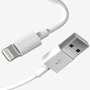 Swapkart Câble de charge rapide et synchronisation du câble USB Compatible pour l’iPhone 6 / 6s / 7/7 + / 8/8 + / 10/11, 12, 13 Pro MAX iPad Air / Mini, IPOD et IOS Dispositifs (blanc)