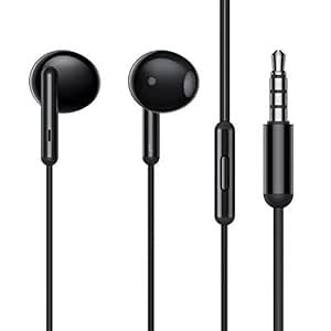 Real Buds Classic Rided in Eart Plephones avec micro (noir)