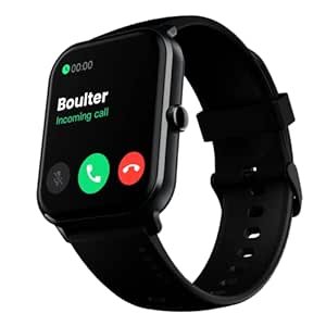 Boult Dive + nouvellement lancé avec un écran HD de 1,85 « , Bluetooth appelant Smartwatch, 500 nits luminosité, 7 jours de vie de batterie, 150+ faces de montre, 100+ modes de sport, IP68 Smart Watch (Black Jet Black)