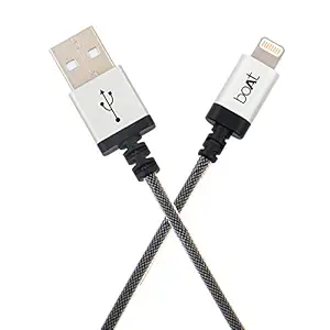Boat LTG 500 Apple MFI certifié pour le câble de données iPhone, iPad et iPod 2MTR (Métallic Silver)