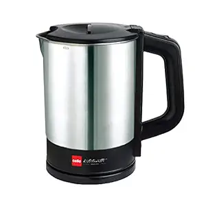 Vempard à violfoux rapide bouilloire électrique populaire 1 litre 1200 watts | Corps en acier inoxydable | Chaudière pour l’eau, argent
