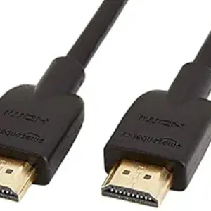 Amazon Basics Cable HDMI à grande vitesse, 6 pieds – prend en charge Ethernet, 3D, vidéo 4K, noir