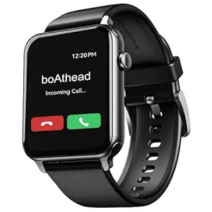 Call Smart Watch Smart Watch, conversation intelligente avec une puce d’appel Bluetooth dédiée avancée, affichage HD de 1,69 ”avec 550 nits et 70% de gamme de couleurs, 150+ faces de montre, modes multi-sports, HR, Spo2, IP68 (noir actif)