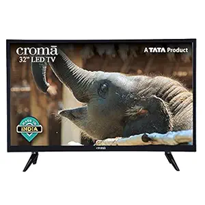 CROMA 80 cm (32 pouces) TV LED prêt à l’HD (CREL7369, noir) (modèle 2021)