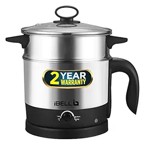 Ibell MPK120L Premium en acier inoxydable Multi-objectif Kettle / cuisinière avec pot intérieur 1,2 litre (argent)
