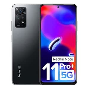 REDMI Remarque 11 Pro + 5G (noir furtif, 6 Go de RAM, 128 Go de stockage) | 37W Turbo Charge | Affichage super amoled de 120 Hz | Offres d’échange supplémentaires | Charger inclus