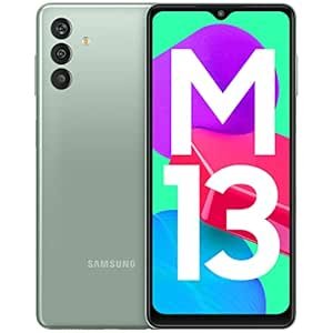 Samsung Galaxy M13 (Aqua Green, 4 Go, 64 Go de stockage) | Batterie de 6000mAh | Jusqu’à 8 Go de RAM avec RAM Plus