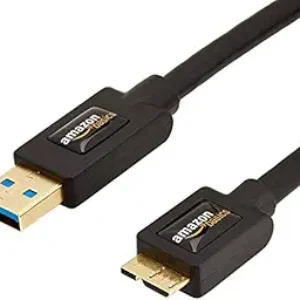 Amazon Basics USB 3.0 Câble – Un mâle à micro B – 6 pieds (1,8 mètre), noir