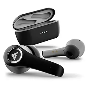 Boult Audio Omega avec 30DB ANC + ENC, 32H Time de jeu, 45 ms Mode de jeu de latence, quad Mic Zen Enc, 3 Modes d’égaliseur, ANC, Charge rapide de type-C, IPX5 True Wireless in Ear Bluetooth Earbuds (noir)
