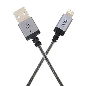 Boat LTG 500 Apple MFI certifié pour le câble de données iPhone, iPad et iPod 2MTR (Space Gray)