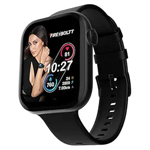 Fire-Bolt Ring 3 Smart Watch 1.8 plus grand affichage avec puce d’appel Bluetooth avancée, assistance vocale, 118 modes sportifs, dans la calculatrice et jeux construits, Spo2, surveillance de la fréquence cardiaque