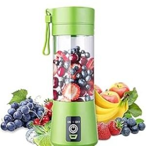 Royal Step Portable Electric USB Juice Maker Juicer Bottle Blender Mething Brinker, 6 lames Bouteille rechargeable avec (MultiI) (Multi Color 6 Bled Juicer Mixer)