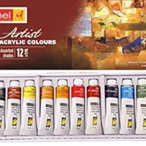 Boîte de couleur en acrylique artiste de chameau – tubes de 9 ml, 12 nuances