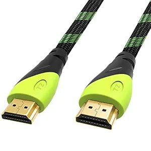 Tizum High Speed HDMI Cable Aura -Gold plaqué Données à vitesse supérieure 10,2 Gbit / s, 3D, 4K, HD 1080p (10 pi / 3 m)
