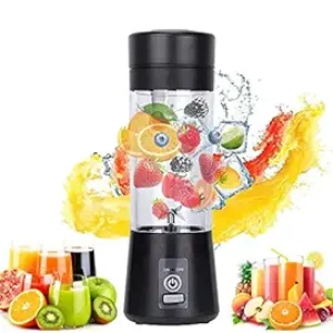 M. Marque portable USB Juicer Electric USB Juice Maker Mixer Blender Blender Grinder Mixer, 6 lames Bouteille rechargeable avec (Multi Color) (Multi Mixer 6 Bled)
