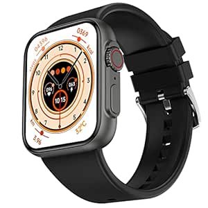 Fire-Bolt Gladiator 1.96 « Ligneuse montre intelligente avec Bluetooth Calling, Assistant vocal et 123 modes sportifs, 8 interactions UI uniques, Spo2, suivi de la fréquence cardiaque 24/7